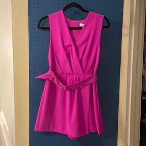 Magenta romper with belt